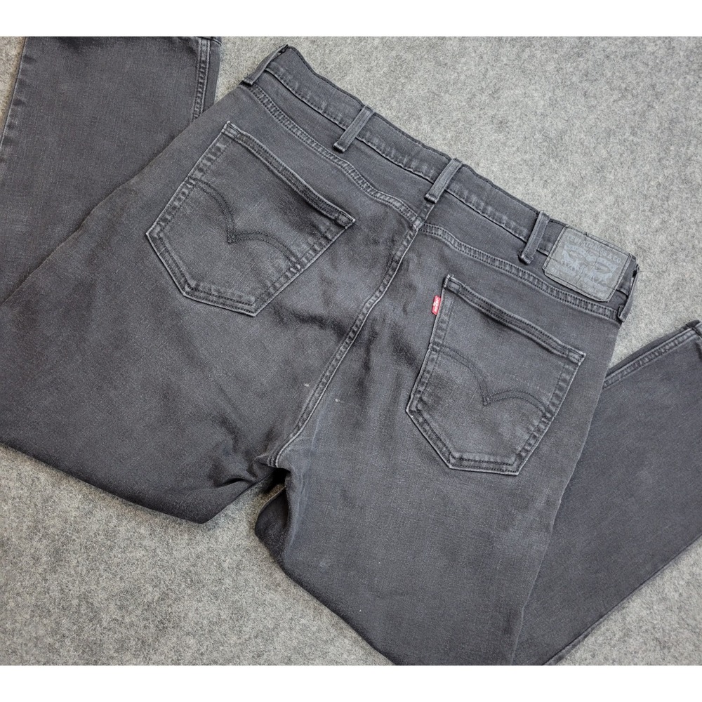 Levis 511 Mens Jeans 38x34 Black Denim Slim Fit Red Tab Stretch 5 Pocket